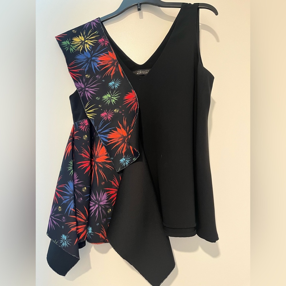 Romanchic Firework Print top Size Small